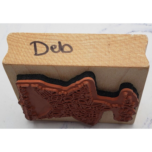 Inkadinkado Be The Star Presents & Balloon Star Wood Mounted Rubber Stamp 99325 - Picture 3 of 7